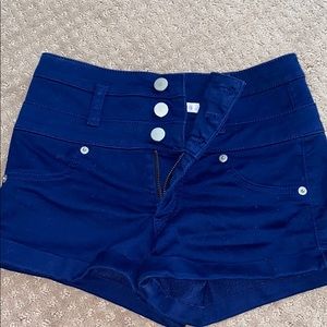 bold blue super comfy shorts